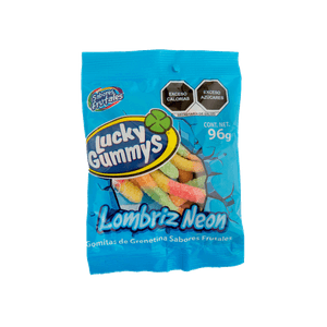 Lucky Gomitas Lombriz Neón 100 g