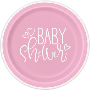 Plato Baby Shower Rosa 9 1 Pz