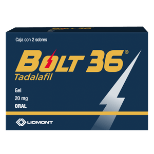 Bolt 36 20mg 2 Sobres Tadalafil 2 Pz