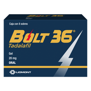 Bolt 36 20mg 8 Sobres Tadalafil 8 Pz