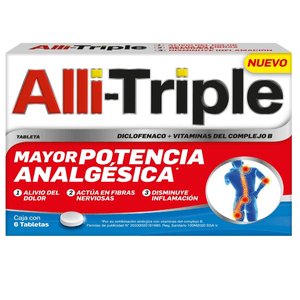 Alli Triple Analgesico con 6 pz