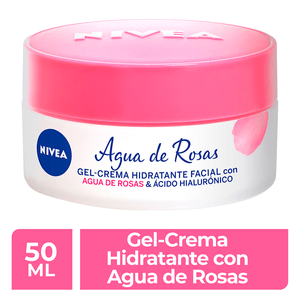 NIVEA Gel Crema Facial Agua de Rosas Ácido Hialurónico 50 ml