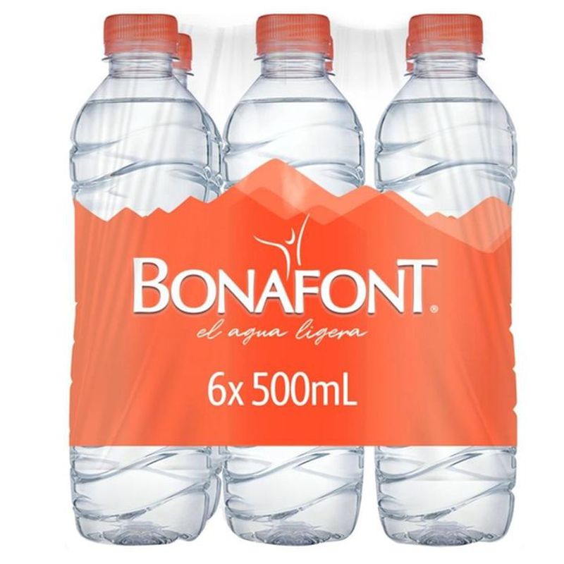 Agua Bonafont natural, 8 botellas de 500 ml c/u — Click Abasto