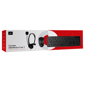 Combo Teclado + Mouse + Audífono Alámbrico 3 en 1 pz Combo Teclado + Mouse + Audífono Alámbrico 3 en  1 Pz