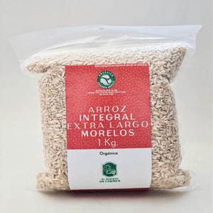 Arroz Integral Extra Largo Morelos Organico 1000 Gr