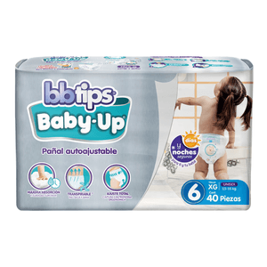 Bbtips Baby Up Pañal Autoajustable Talla 6 XG 40 pz