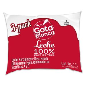 Leche Uht Parcialmente Descremada Tripack Bolsa 2.7 Kg