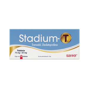 Stadium-T 75/25mg 20 Tab Tramadol,Dexketoprofeno 20 Pz