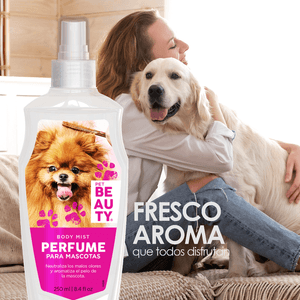 Perfume para Mascotas Body Mist 250 ml Juguete para Perros Hueso de Goma Natural