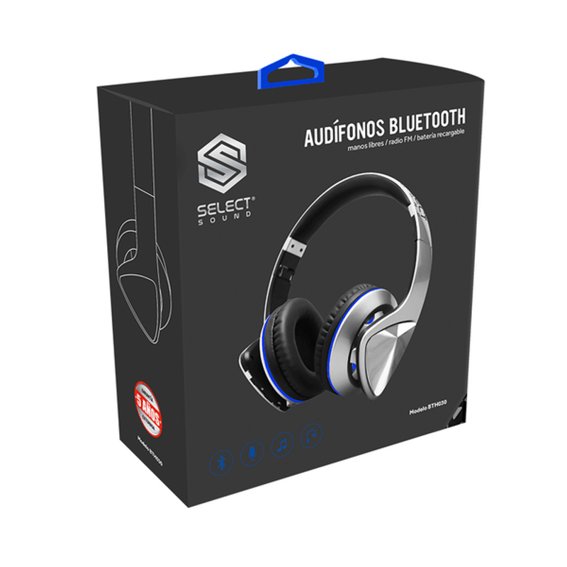 Select Sound Aud fonos Over Ear Bth030 Plata 1 Pz H E B M xico