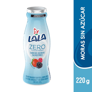 Lala Yogurt Bebible Zero Mora 220 g Activia Alimento Lácteo Natural sin Azúcar sin Endulzar Deslactosado 750 g