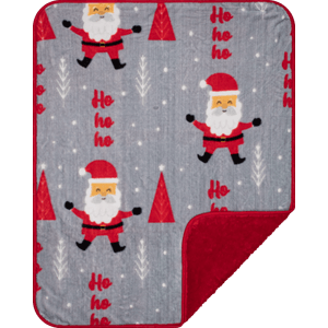 Cobertor con Borrega Navideño Santa Claus 1 pz Cobertor con Borrega Navideño Santa Claus  1 Pz