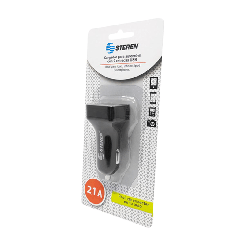 Cargador USB doble Para Auto STEREN (ELI-862) - Edison