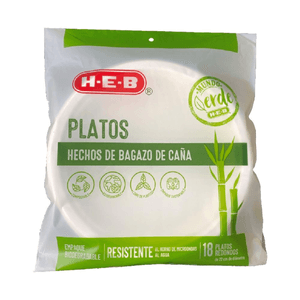 Platos Biodegradables Redondo 18 Pz