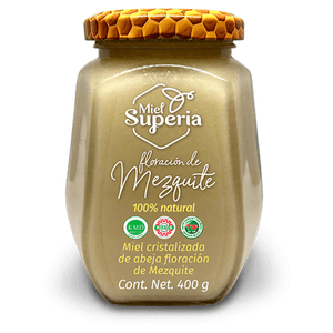 Miel Cristalizada de Abeja Floración de Mezquite 400 Gr