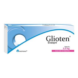 Glioten caja con 10 tabletas de 2.5 mg c/u