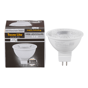 Lámpara Tecnolite MR16 GX5.3 5.5 W 6500 K Luz Cálida 1 Pz