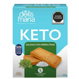 Galleta Keto Salada Finas Hierbas 200 g Galleta Keto Salada Finas Hierbas  200 Gr