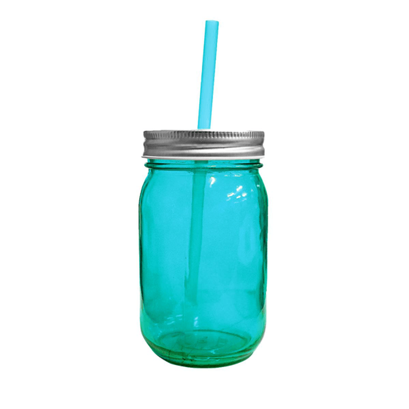 Mason Mason Jar Colores con Tapa Y Popote 450ml 1 HEB México