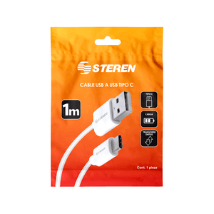 Steren Cable USB A a tipo C 1 m 1 pz