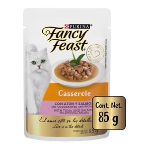 Purina Fancy Feast Casserole Atún y Salmón Alimento Húmedo para Gatos Adultos Pouch de 85 g