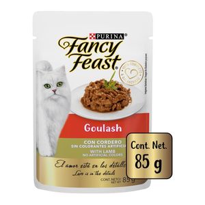 Purina Fancy Feast Goulash Cordero Alimento Húmedo para Gatos Adultos Pouch de 85 g Purina Felix Fantastic Deli Con Carne Alimento Húmedo para Gatos Adultos Pouch 85 g