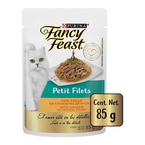 Purina Fancy Feast Petit Filets Pollo Alimento Húmedo para Gatos Adultos Pouch de 85 g Cama para Perros Explorer