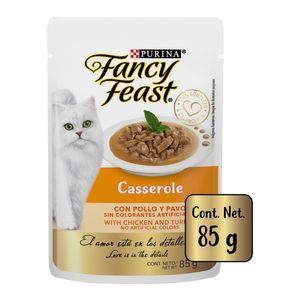 Purina Fancy Feast Casserole Pollo y Pavo Alimento Húmedo para Gatos Adultos Pouch de 85 g Purina One Alimento Seco Perros Adultos Minis y Pequeños Pollo y Carne Bulto de 3.5 kg