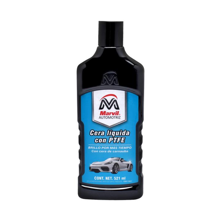 CERA LIQUIDA PARA AUTOS CON TEFLON MAYOR PROTECCION 521ML MARVIL