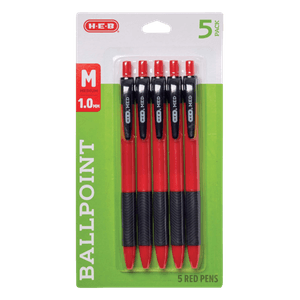 HEB Plumas Retractiles Rojo 5pz 1 pz Plumas Retractiles Rojo 5 pz