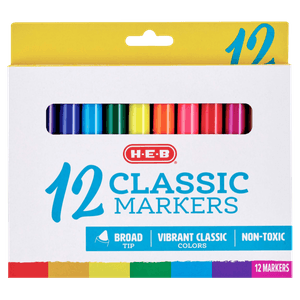 HEB Plumones Vibrant Classicos Pb 12 pz 1 pz HEB Plumones Vibrant Classicos Pb 12 pz