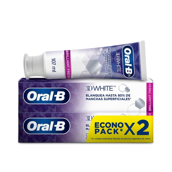 Pastas de Dientes Oral-B 3D White Brilliant Fresh Micropartículas