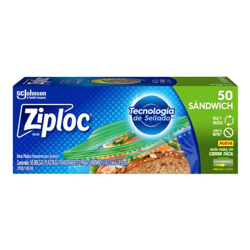 Bolsas Ziploc Herméticas Para Sandwich 50 U