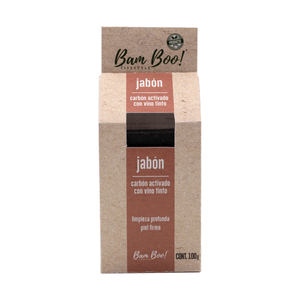 Bamboo Jabon Vino Tinto con Carbon Activado 100 g