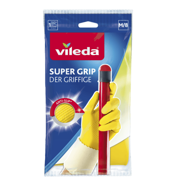 Vileda Rubber Gloves Super Grip Medium 2 Pcs - £2.75 - View #6