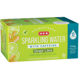 Sparkling Water Cafeina Jengibre 8 Pack 355ml 1 Pz