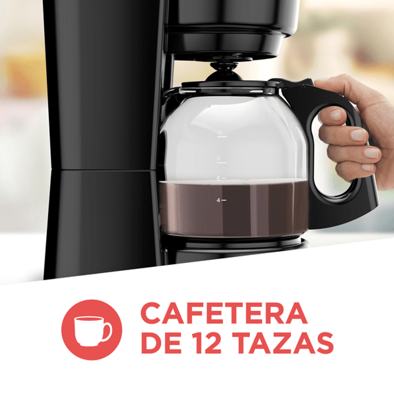 Cafetera de 12 Tazas BLACK+DECKER - Comercial Medrano