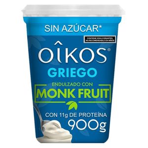 Oikos Yogurt Griego sabor Natural Monk Fruit 900 g con 11 g de Proteína Yogurt Complete Fresa 150 g