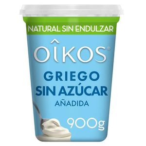 Oikos Yogurt Griego sin Endulzar Natural 900 g Yogurt Griego Chocolate Plátano 120 g