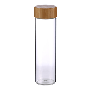 Termo de Agua 600ml Borosilicato Madera Walking a 1 Pz