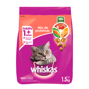 Alimento para Gato Mix de Proteínas 1.5 kg Purina One Alimento Húmedo Gatitos y Gatos Adultos Multi Proteínas Con Salmón Atún y Pescado Blanco Real Pouch de 85 g