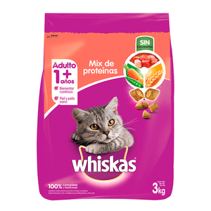 Alimento para Gato Mix de Proteínas 3 kg Purina One Alimento Húmedo Cachorros y Perros Adultos Superfoods Salmón Con Carne Real Pouch de 85 g