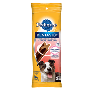 Pedigree Botana para Perros Dentastix 70.8 g Dog Chow Alimento Seco para Perros Carne Pollo Cordero Bolsa y Sobre Adultos 12.225 kg