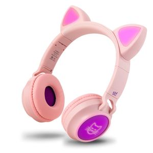 STF Audífonos Katu On Ear Inalámbrico con Luz Led Color Rosa 1 pz