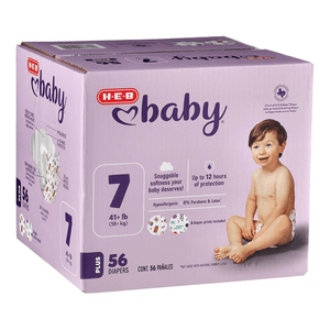 HEB Baby Caja Pañales Etapa 7 18+ kg 56 pz