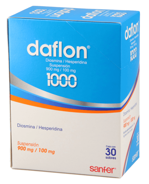 Daflon Flex Diosmina 900mg + Hesperidina 100mg Suspensão Oral 30 envelopes  AAZ Farma - Farmácia Online e Delivery de Medicamentos