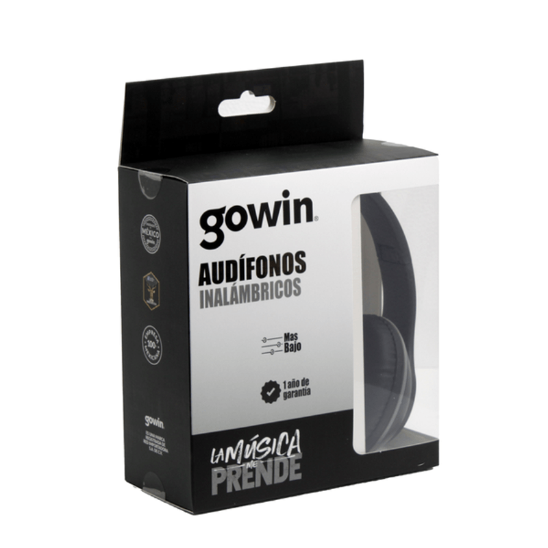 Gowin Aud fonos Inal mbricos Over Ear RED 2101 Color Negro 1 pz