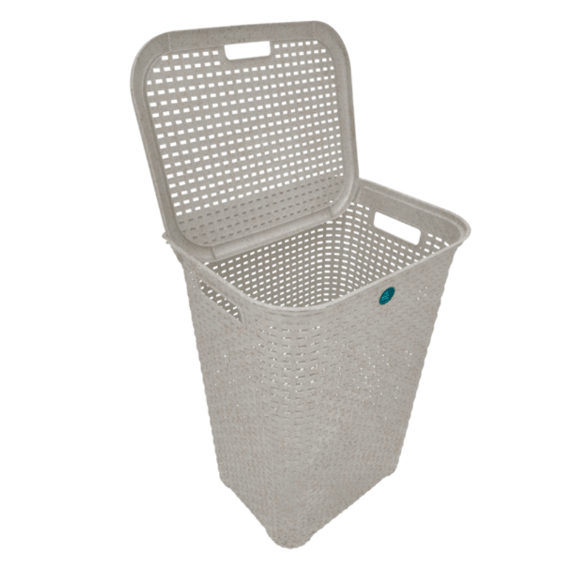 Cesto para ropa y cajas organizadoras Terragave Gris Rattan con Tapa