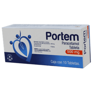 Portem 500mg 10tab Paracetamol Gen 10 Pz