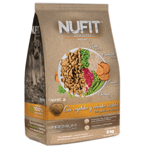 Nufit Alimento Seco para Perros con Vegetales y Cereales Visibles Adulto 8 kg Pedigree Alimento Seco para Perros Pedigree High Protein Adulto 2 kg